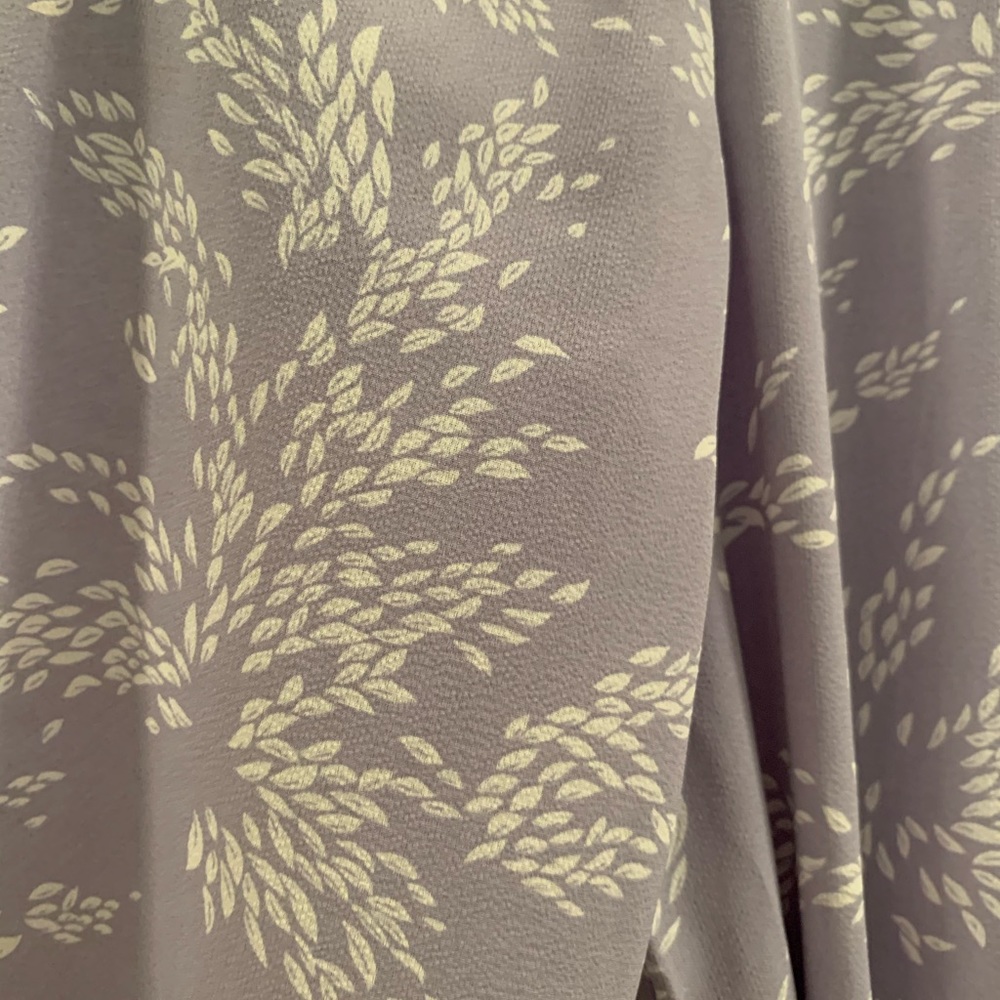 Purple and white print maxi wrap dress - Picture 3 of 4